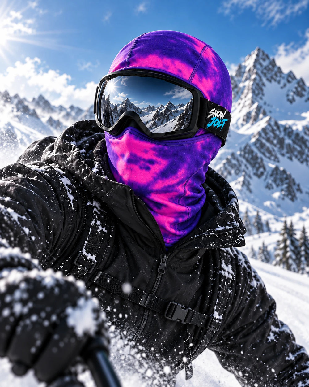 Snow Jolt Heat-Reactive Balaclava, Purple