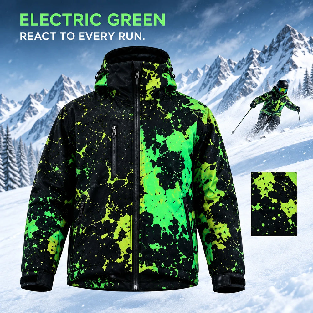 Electric Green reactive snow jacket