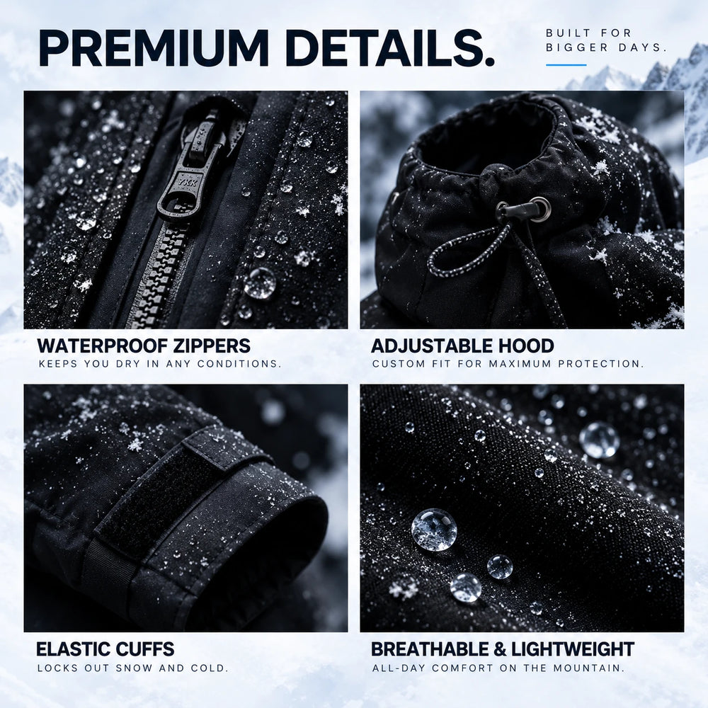 Premium details: zippers, hood, cuffs and fabric