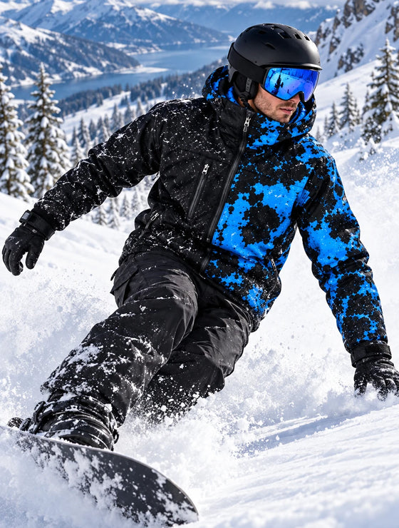 Rider wearing the Snow Ward jacket