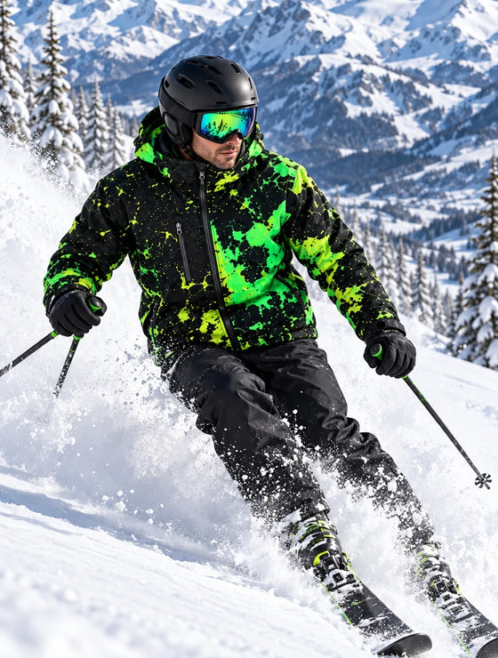 Rider wearing the Snow Ward jacket