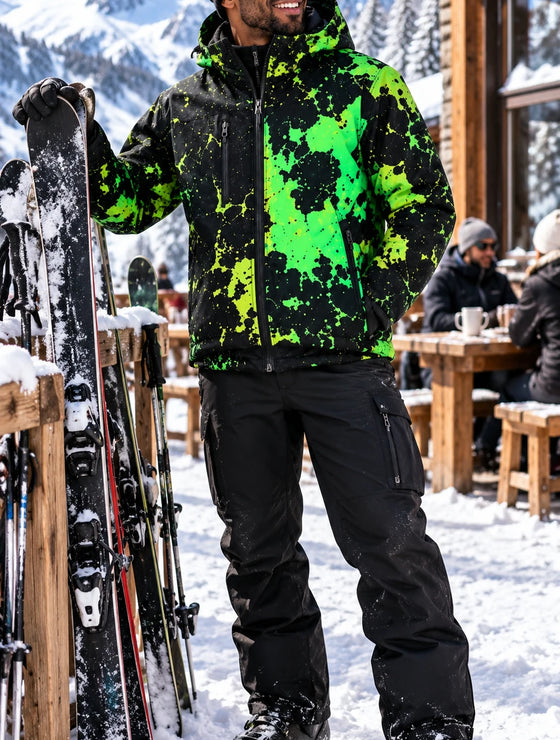 Rider wearing the Snow Ward jacket