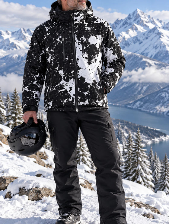 Rider wearing the Snow Ward jacket
