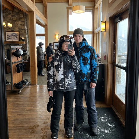 Rider wearing the Snow Ward jacket