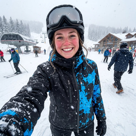 Rider wearing the Snow Ward jacket