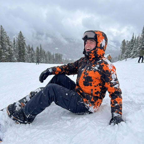 Rider wearing the Snow Ward jacket