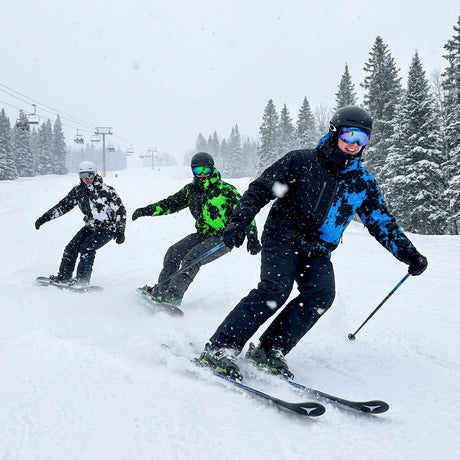 Rider wearing the Snow Ward jacket