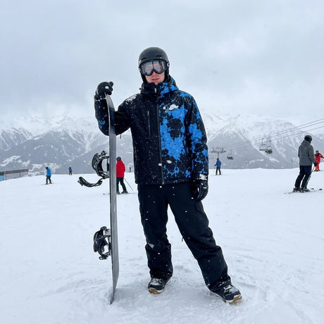 Rider wearing the Snow Ward jacket
