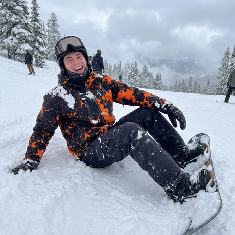 Rider wearing the Snow Ward jacket